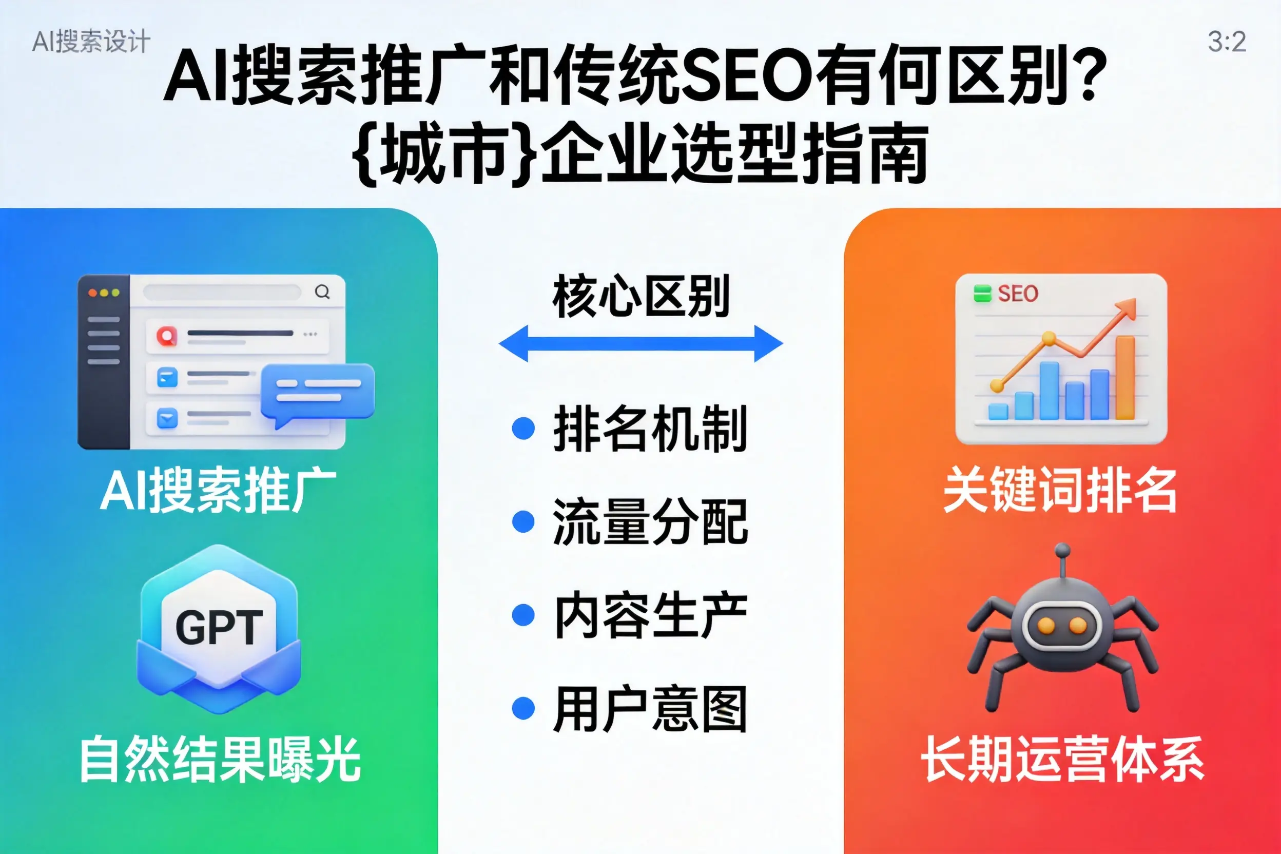 AI搜索推广和传统SEO有何区别？永州企业选型指南