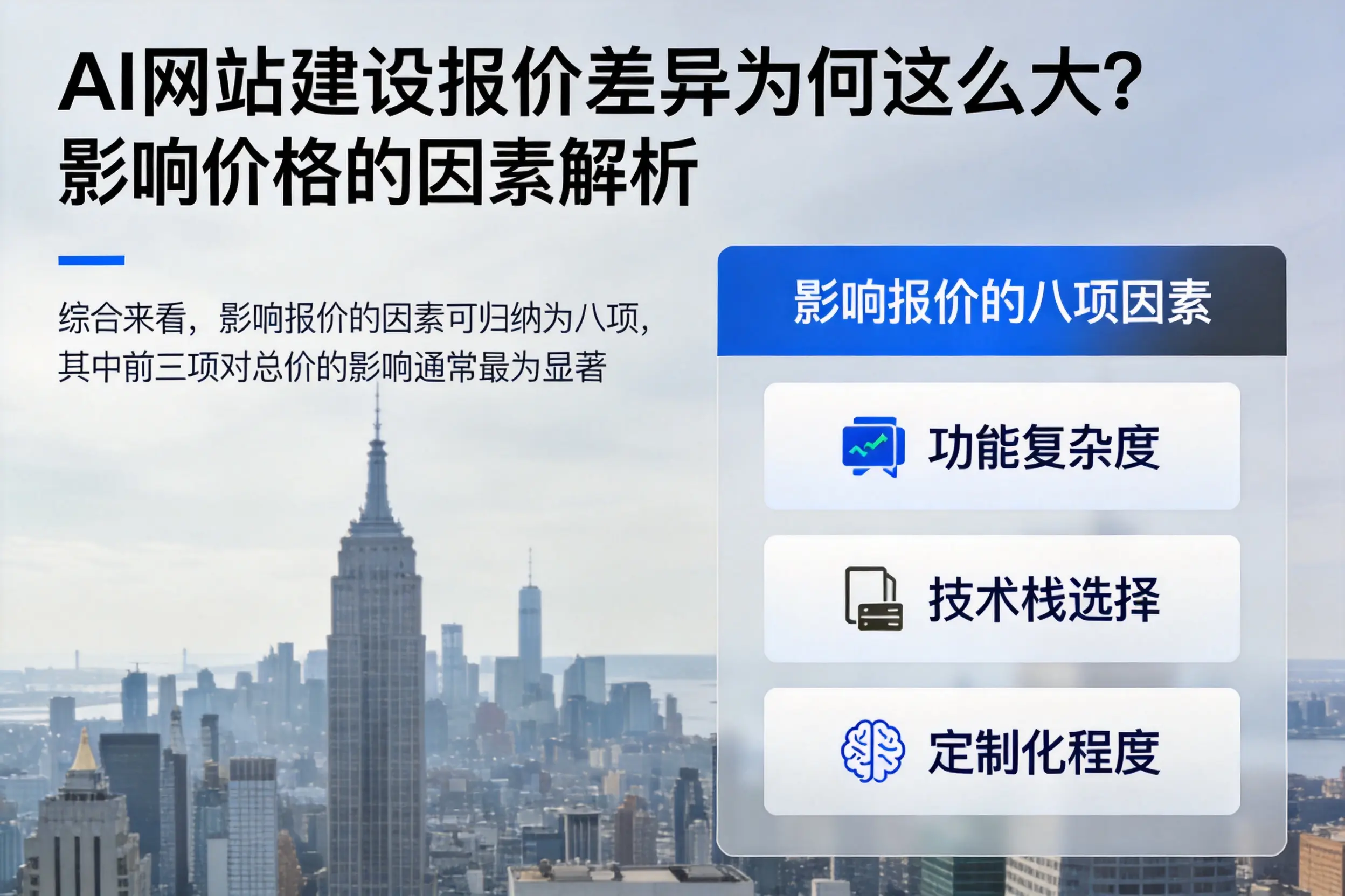 永州AI网站建设报价差异为何这么大?影响价格的因素解析