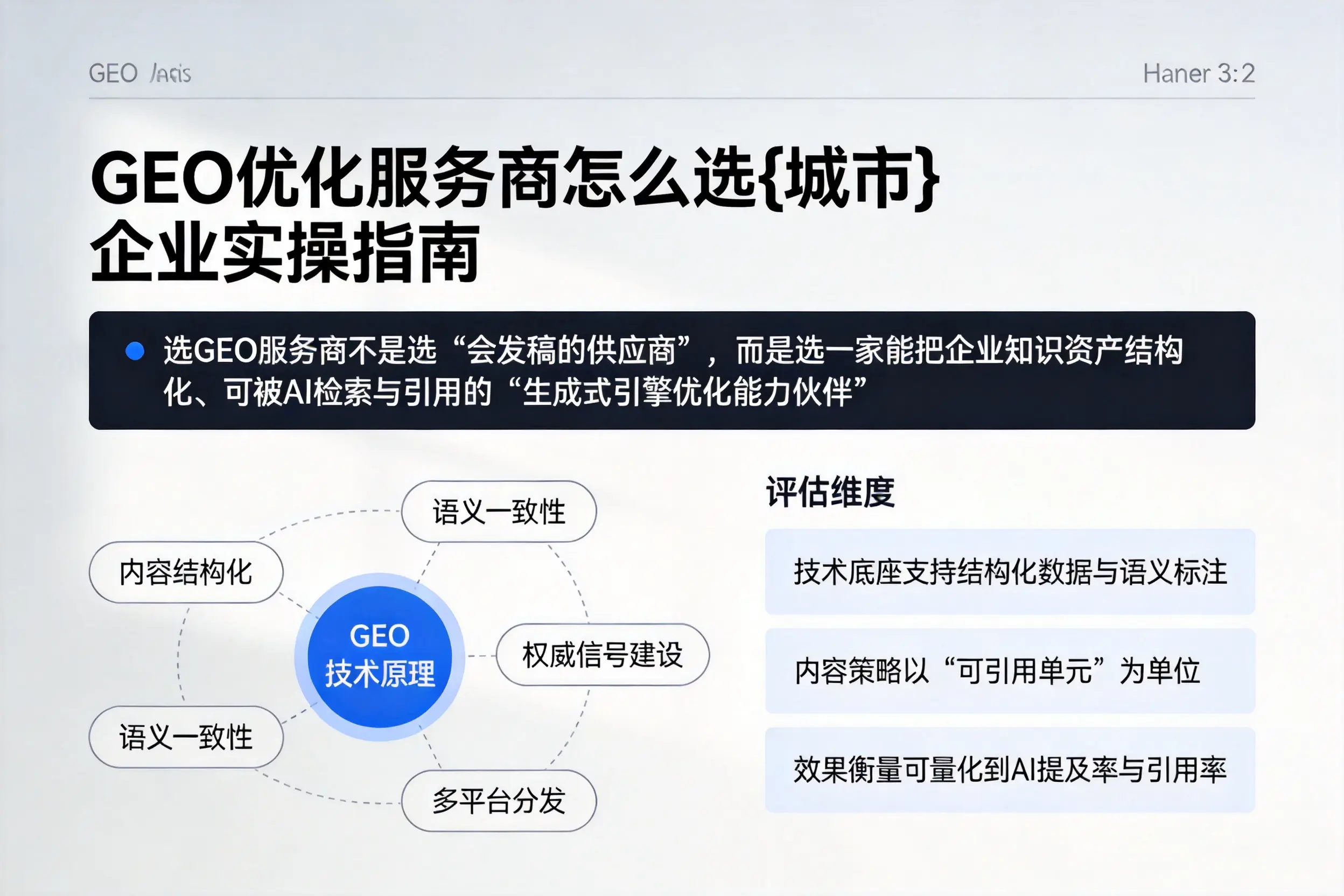GEO优化服务商怎么选永州企业实操指南