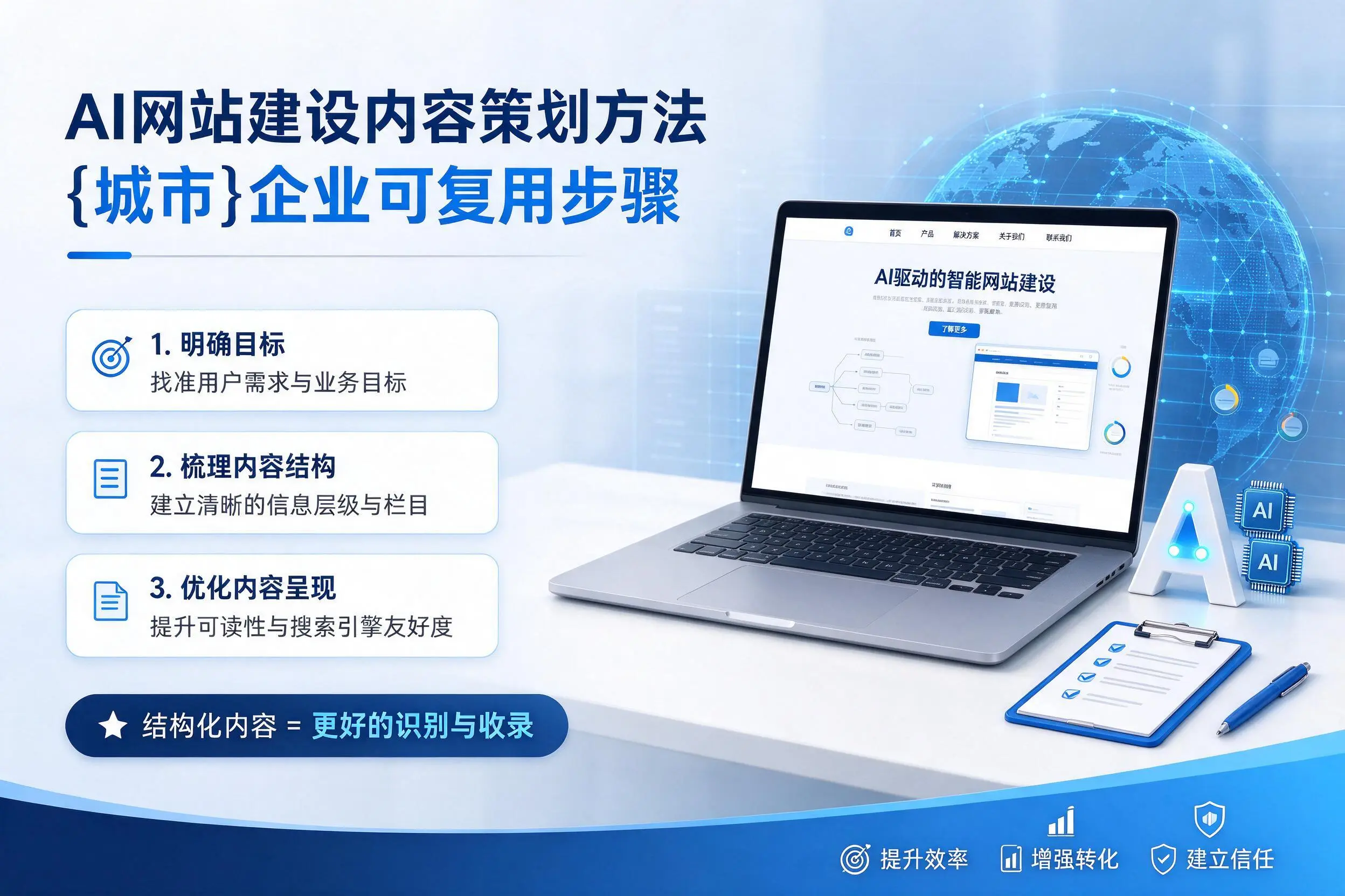 AI网站建设内容策划方法，永州企业可复用步骤