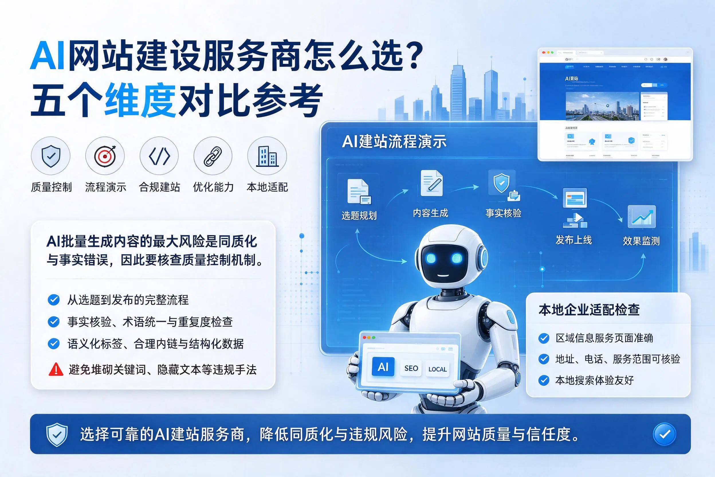 永州AI网站建设服务商怎么选？五个维度对比参考